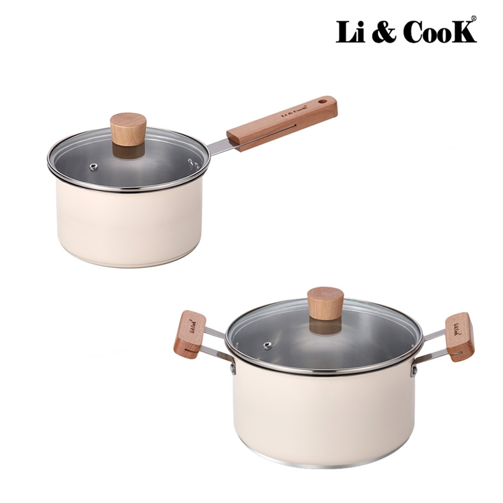 리앤쿡 노르딕 IH 냄비 2종세트 (16cm 편수+20cm 양수)