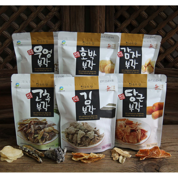 [한부각 6종류 / 6팩] 좋은 재료로 만든 명품 영주전통부각 한부각 