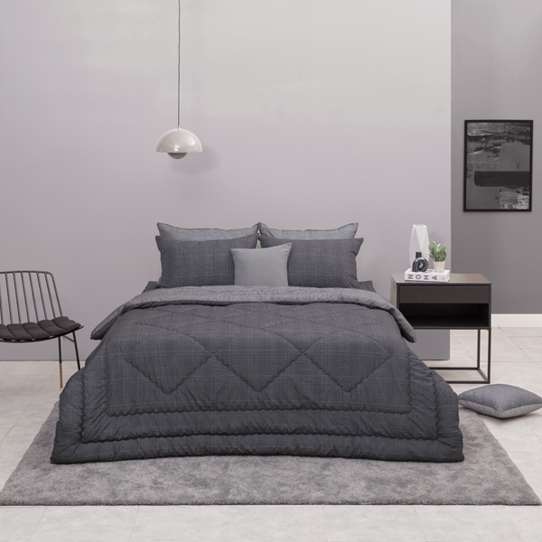 [알레르망] 모스트 차렵이불 Q 그레이 (이불/패드/베개커버)