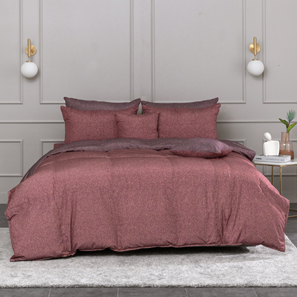 [알레르망] 파비안 구스차렵이불 Q 레드(이불/베개커버)