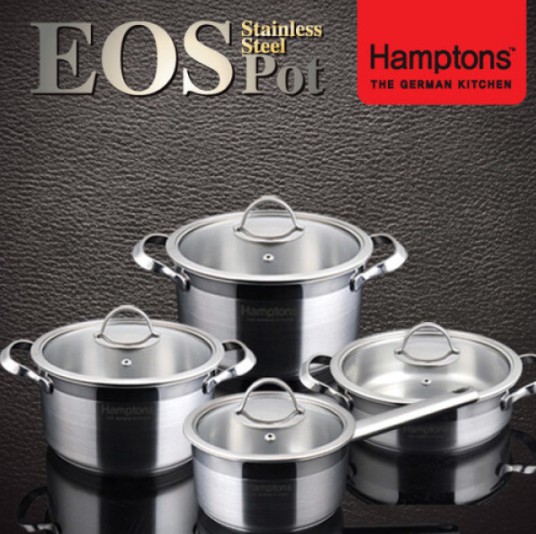 독일햄튼 EOS인덕션 3중바닥 냄비4종세트(8P)(HEOS-16S18P20P20C)