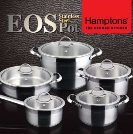 독일햄튼 EOS인덕션 3중바닥 냄비5종세트(10P)(HEOS-16S18P20P24P20C)