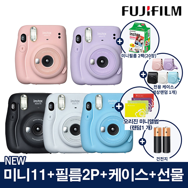 인스탁스 미니11+필름+케이스+선물(앨범+건전지)/폴라로이드 카메라/즉석카메라