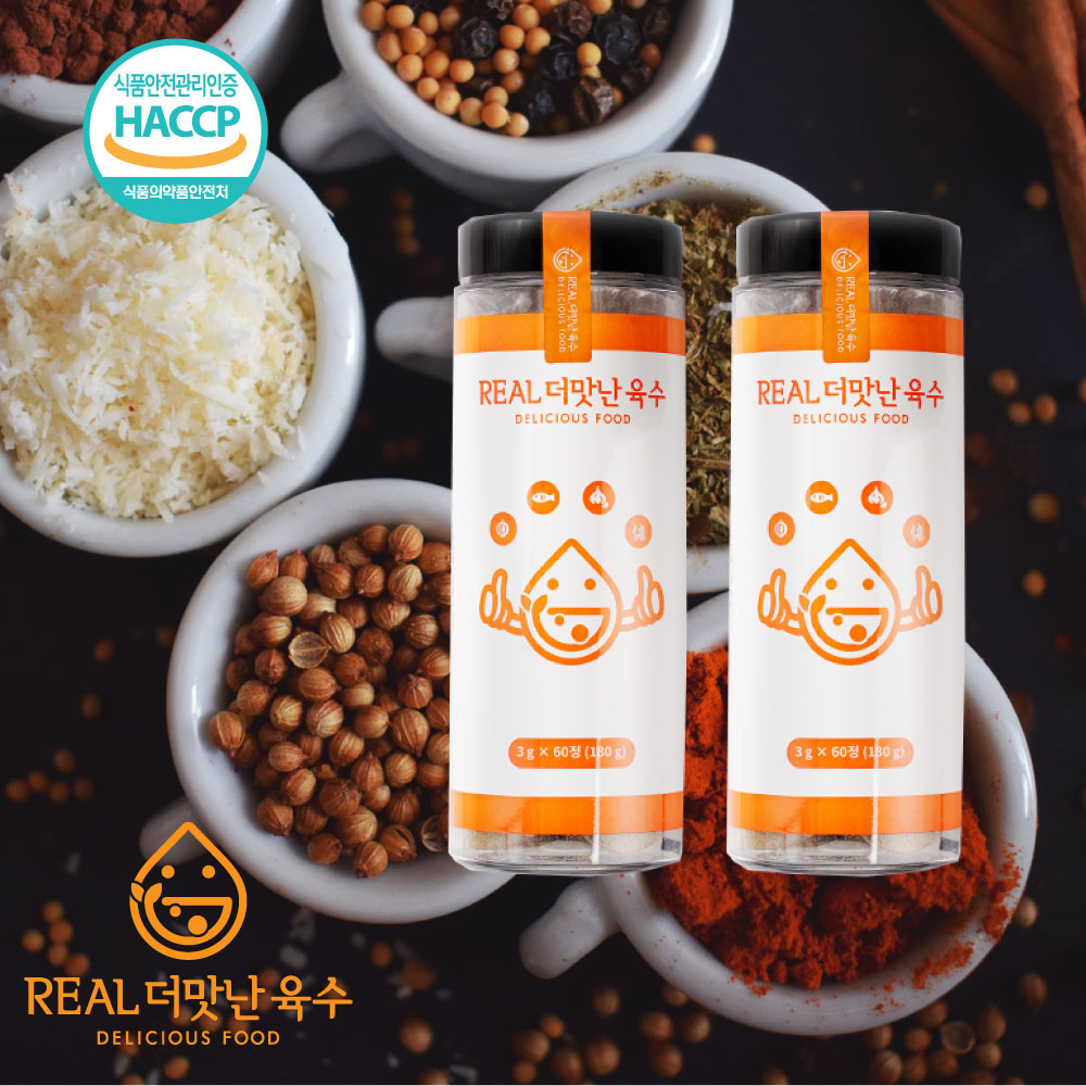 REAL 더맛난 육수 (3g x 60정 x 2병)