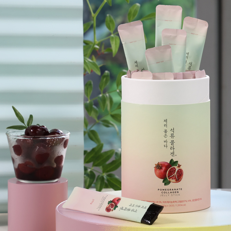 홈쇼핑 진행! 체리 품은 바다 석류 여왕콜라겐 2통 (2개월분)