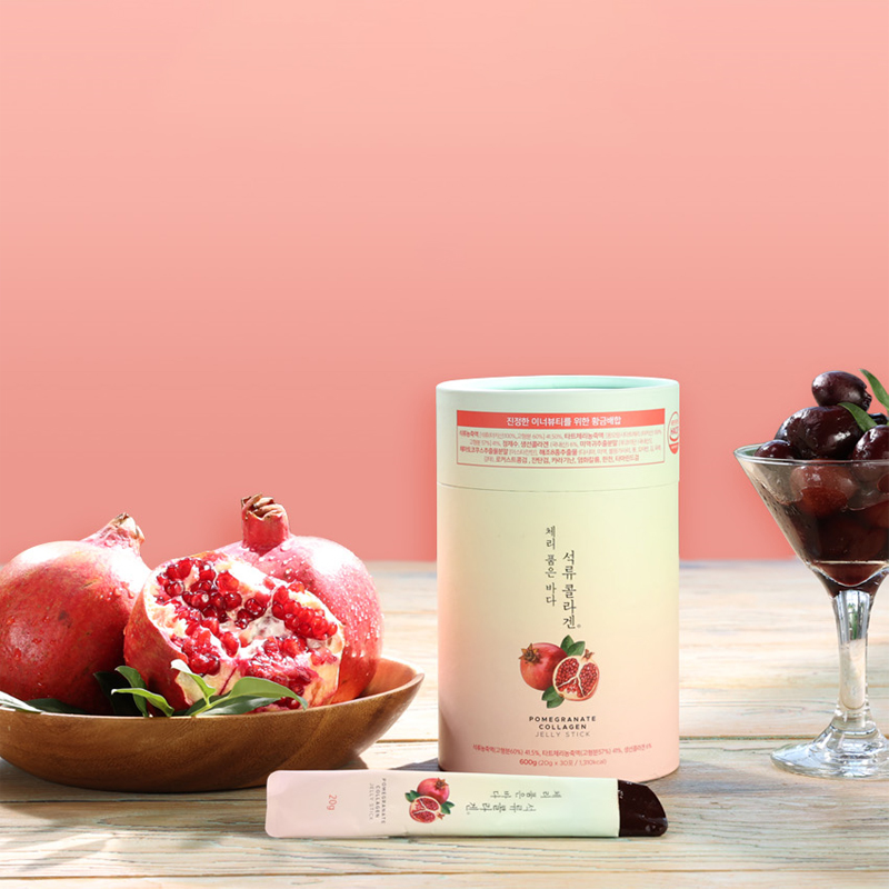 홈쇼핑 진행! 체리 품은 바다 석류 여왕콜라겐 2통 (2개월분)