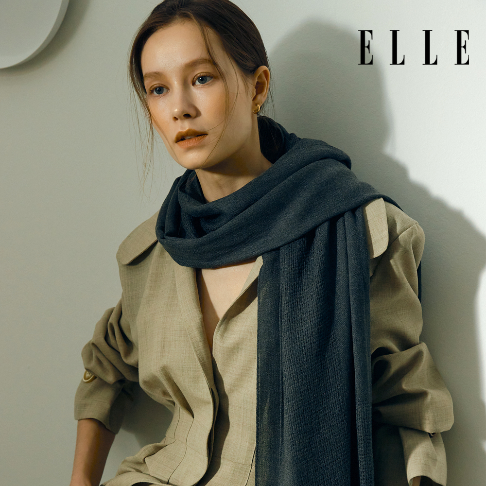 엘르 멜란지 바스켓 롱 스카프