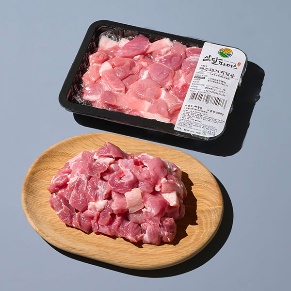 제주돼지 앞다리살(찌개용, 500g)