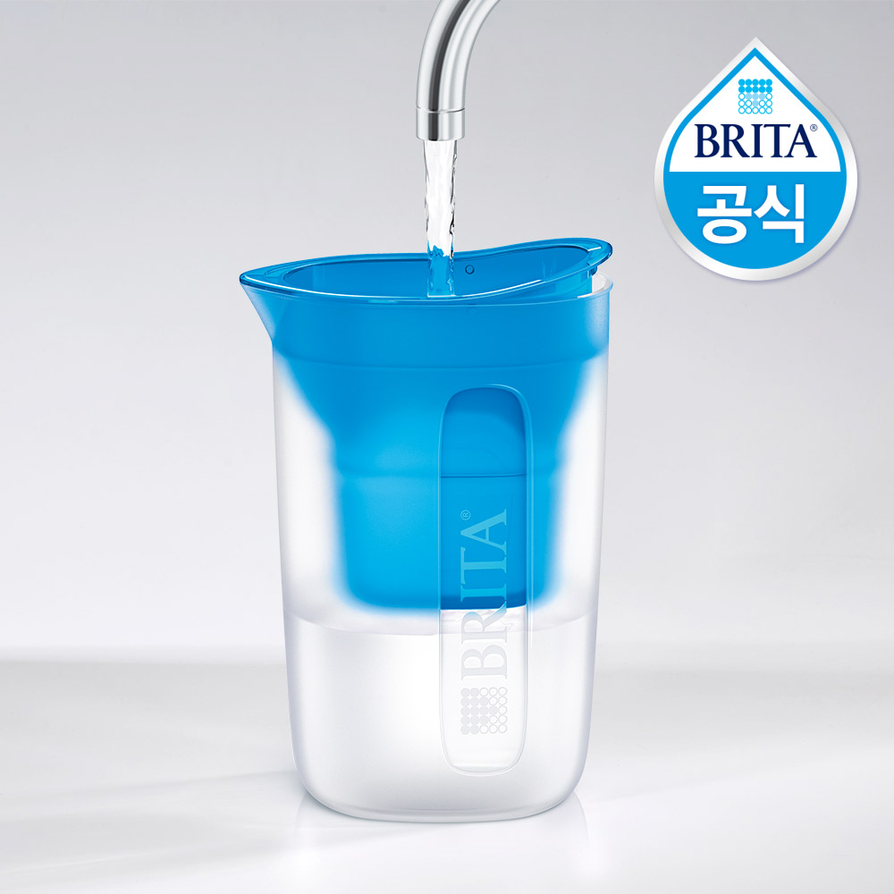 브리타 필터형 정수기 펀 1.5L 블루+필터 4입