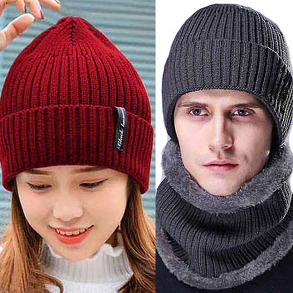 밸벳 기모안감 넥워머+비니세트(베이직) 4종택1