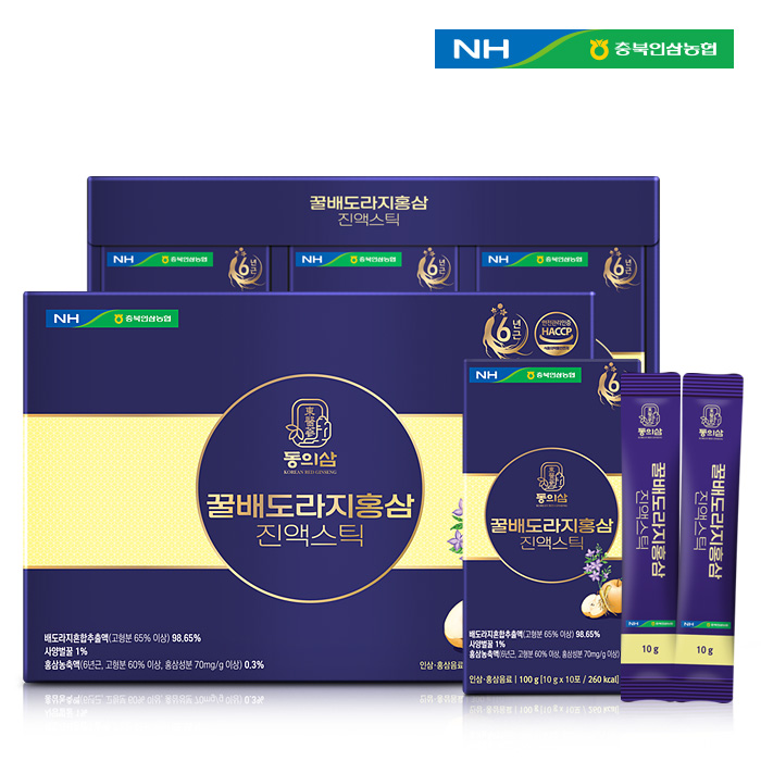 [농협] 동의삼 꿀배도라지 홍삼 진액스틱 10g (30포/100포)