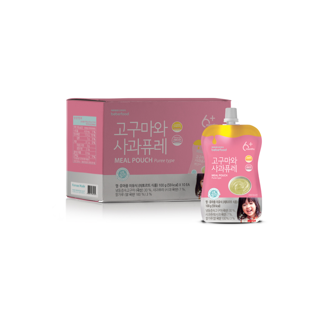베베푸드 고구마와 사과퓨레 100g*10개 이유식