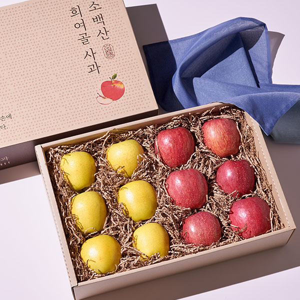 [설선물 마음전송] 소백산 희여골 골드부사세트1호(4.5kg내외 / 부사6입+시나노골드6입)