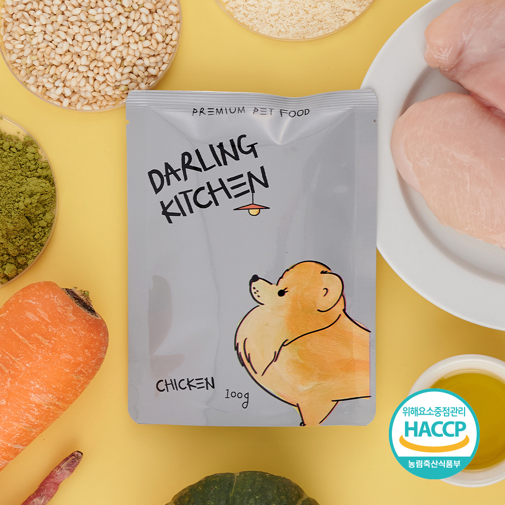 달링키친 DOG 자연화식 사료(4종, 각 100g)