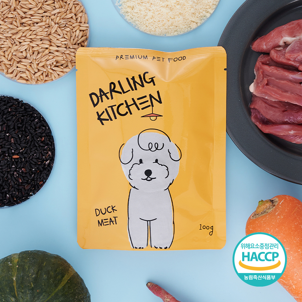 달링키친 DOG 자연화식 사료(4종, 각 100g)