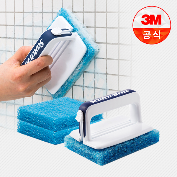 [3M]뉴 올인원 욕실청소용 크린스틱 핸들+리필 2+1입