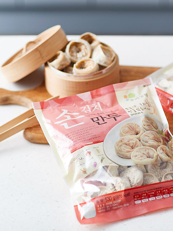[반값특가/봉당3,950원] 우리밀 김치 손만두
