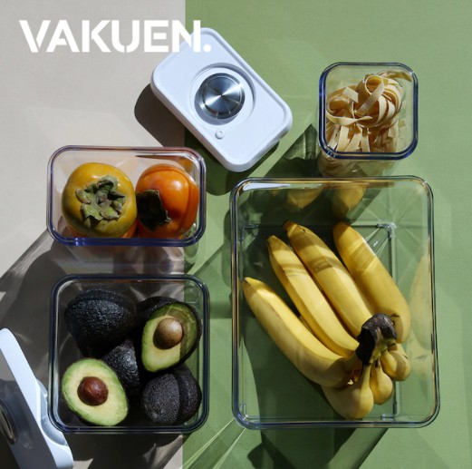 [펌프형] VAKUEN 바퀜 펌프 하이 4종 세트 / 진공 밀폐 용기