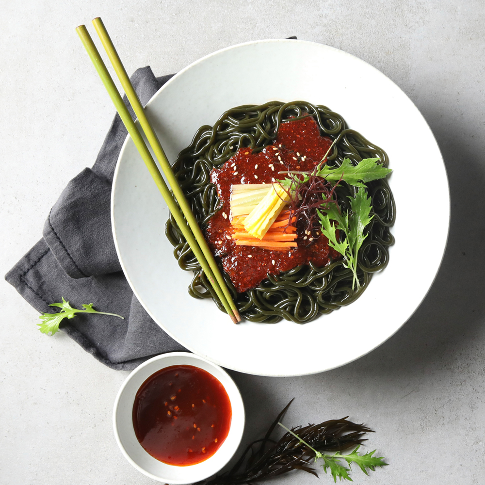 완도바다 해초 해조국수 비빔 메밀 곤약 다이어트 건강식 180g 5봉 대표이미지 섬네일