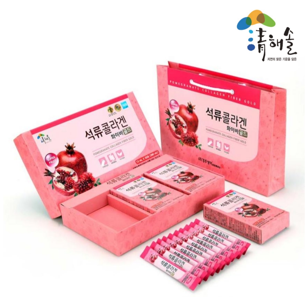 청해솔 석류콜라겐 화이바 골드 13ml x 30포
