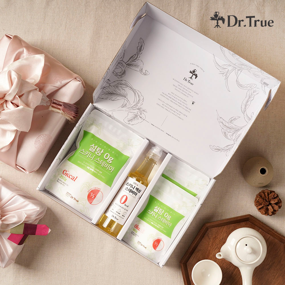 [닥터트루] 스테비아 선물세트(100g x 2팩 + 350g x 1팩 + 액상스테비아 375g 1병)