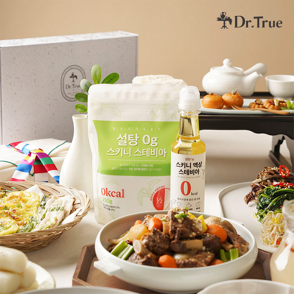[닥터트루] 스테비아 선물세트(100g x 2팩 + 350g x 1팩 + 액상스테비아 375g 1병)