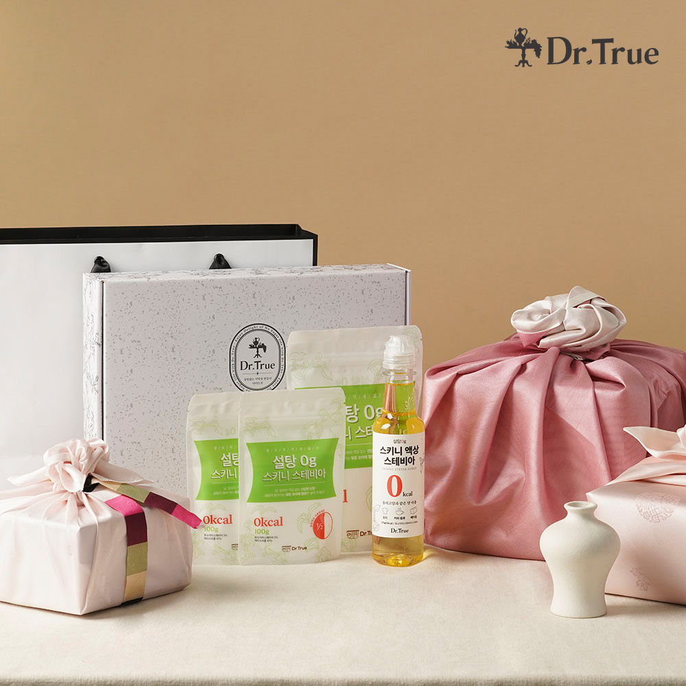 [닥터트루] 스테비아 선물세트(100g x 2팩 + 350g x 1팩 + 액상스테비아 375g 1병) 대표이미지 섬네일