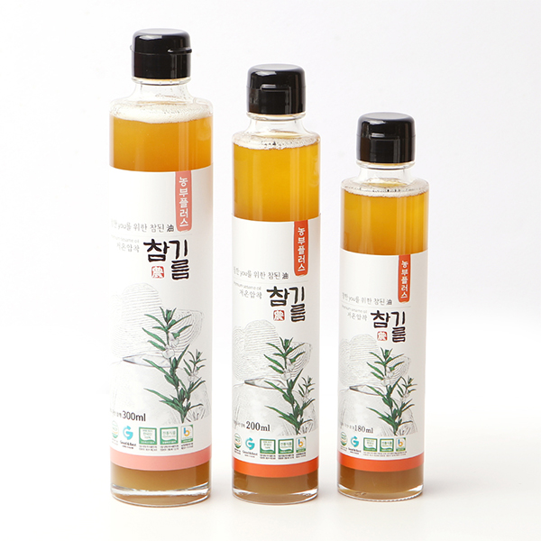 농부플러스 국산 냉압착 생들기름 저온착유 들기름 참기름 180ml 200ml