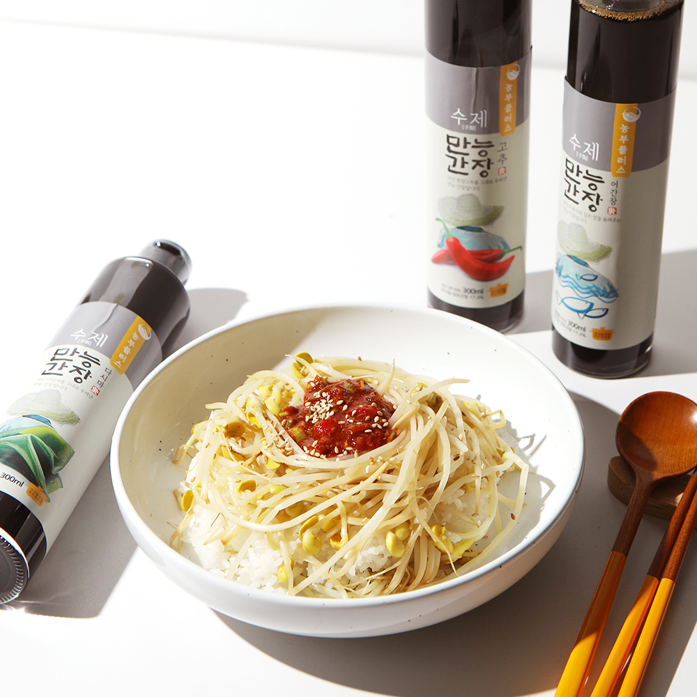 농부플러스 만능간장 만능다시마간장 만능고추간장 만능어간장 맛간장 300ml