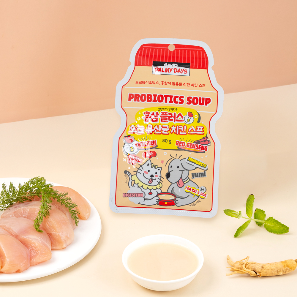 파미데이즈 오늘유산균 치킨스프 50g 3종 강아지 고양이 습식간식