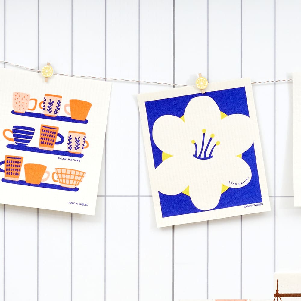 스칸네이처 스웨덴 셀룰로오스 친환경 행주 애플 블러썸