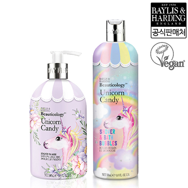 [베일리스앤하딩] 유니콘캔디 핸드&바디2종(핸드워시500ml+ 바디워시 500ml)