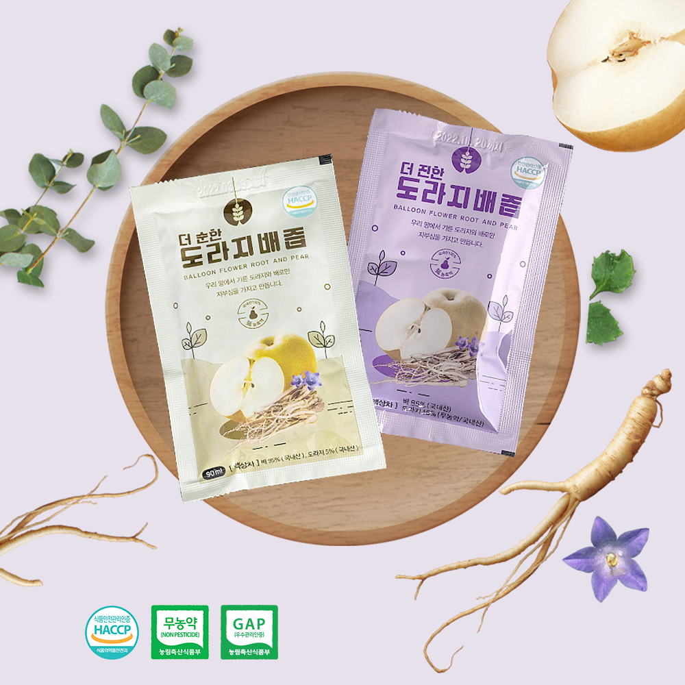 무농약 3년근 순수 도라지배즙 90ml*30팩