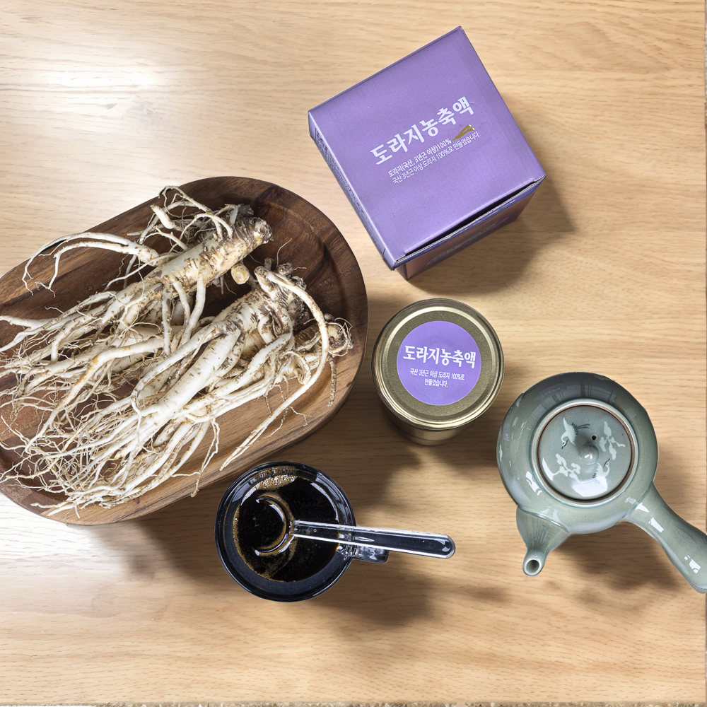 도라지농축액 3년근 이상 무농약 약도라지 통째로 넣어 추출한 100% 도라지진액 250g