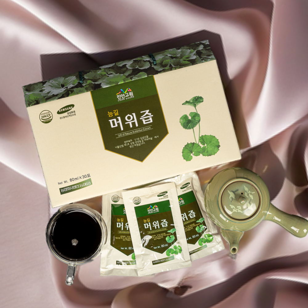 청정지역 무농약 머위로 만든 친환경 진안 능길 머위즙 100% 진액 80ml 30포
