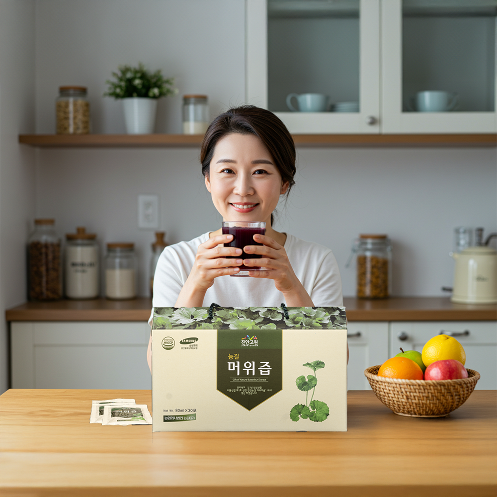 청정지역 무농약 머위로 만든 친환경 진안 능길 머위즙 100% 진액 80ml 30포
