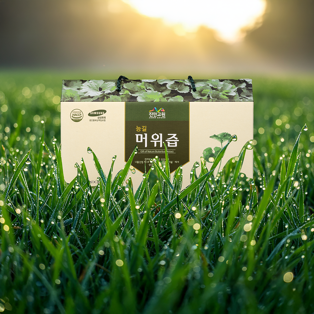 청정지역 무농약 머위로 만든 친환경 진안 능길 머위즙 100% 진액 80ml 30포