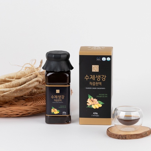 국산 수제 생강진액 착즙 액기스 420g