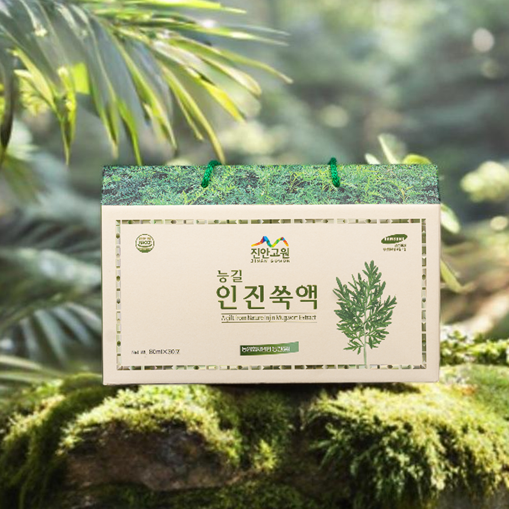 자연산 무농약 인진쑥으로 만든 인진쑥즙 80ml 30포