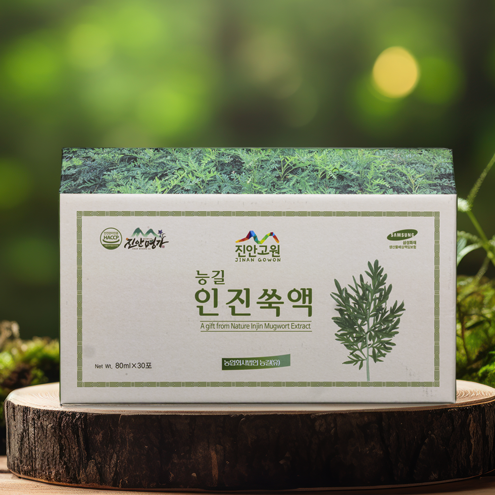 자연산 무농약 인진쑥으로 만든 인진쑥즙 80ml 30포