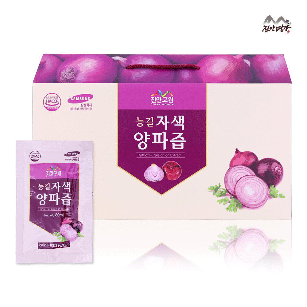 무농약 직접 재배 100% 자색 양파즙 80ml 30포