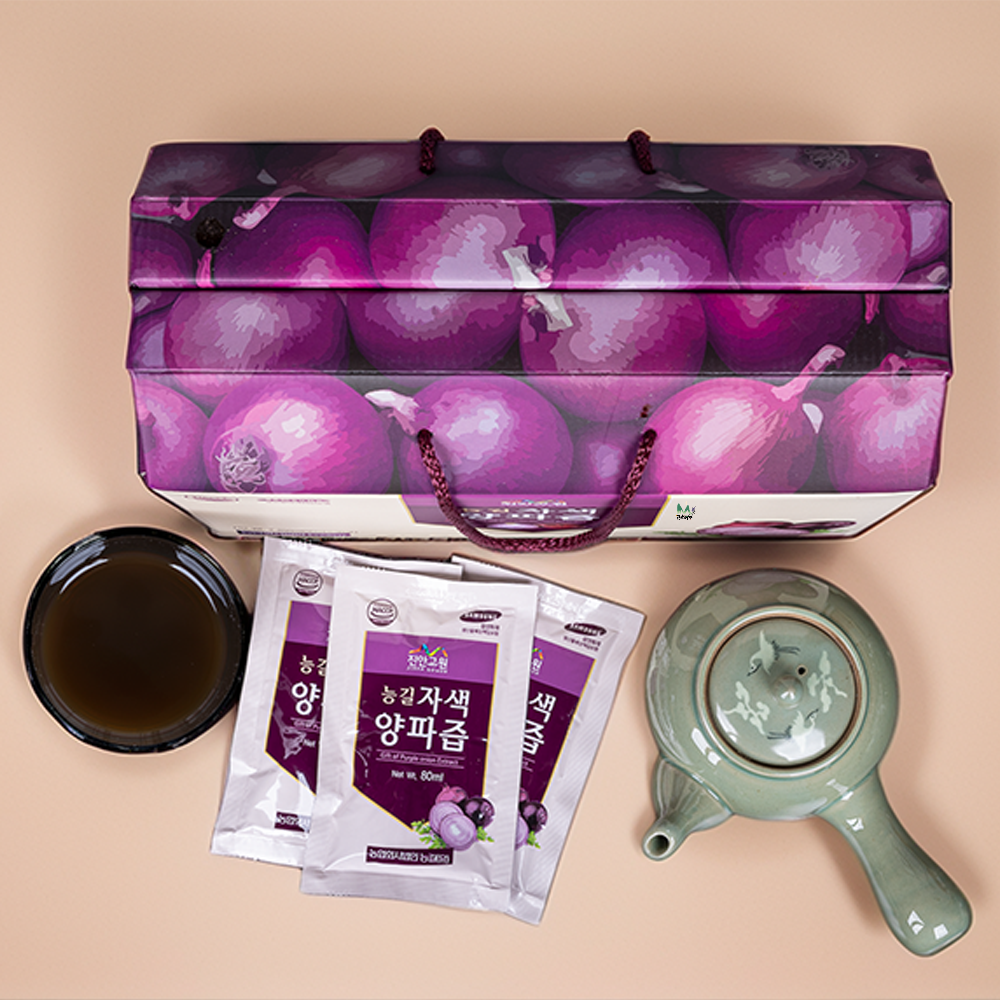 유기농 직접 재배 100% 자색 양파즙 80ml 30포