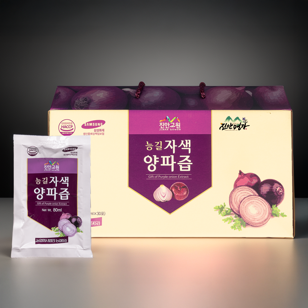 유기농 직접 재배 100% 자색 양파즙 80ml 30포