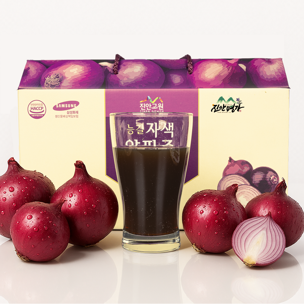 유기농 직접 재배 100% 자색 양파즙 80ml 30포