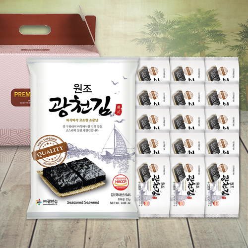 광천김 특선_도시락김 5g*15봉 + 전장 25g*1봉 선물세트