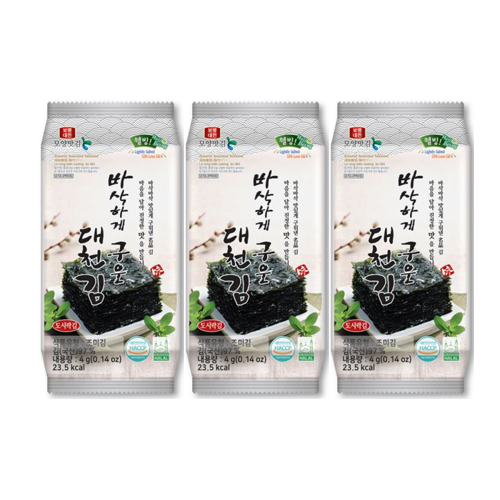 바삭하게 구운 대천 도시락김 30봉