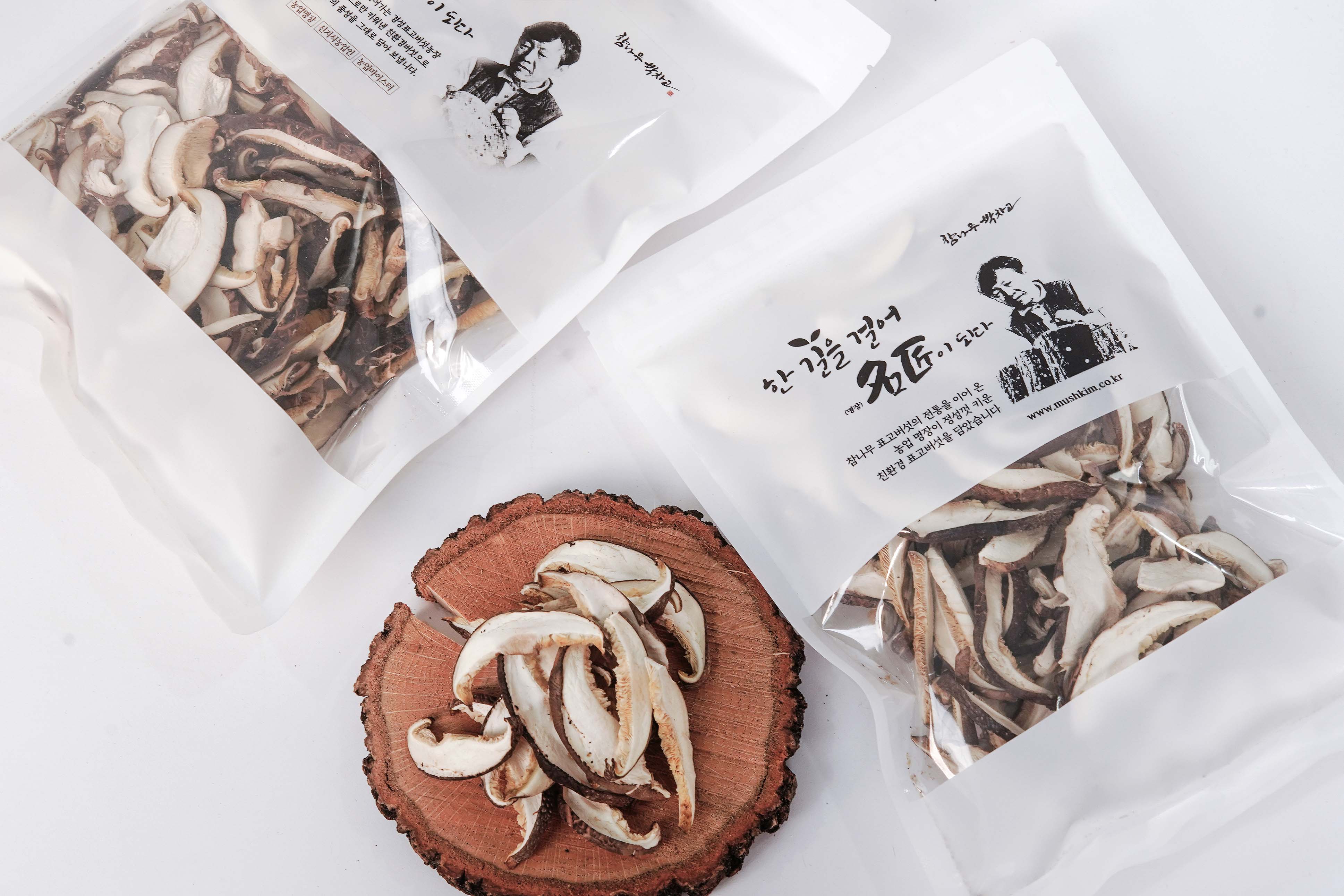 참나무원목재배 유기농 건표고 슬라이스 200g