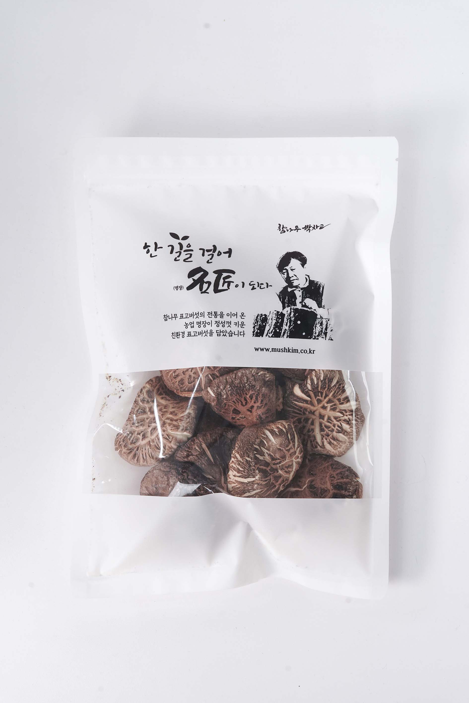 참나무원목재배 유기농 건표고버섯 통버섯 200g