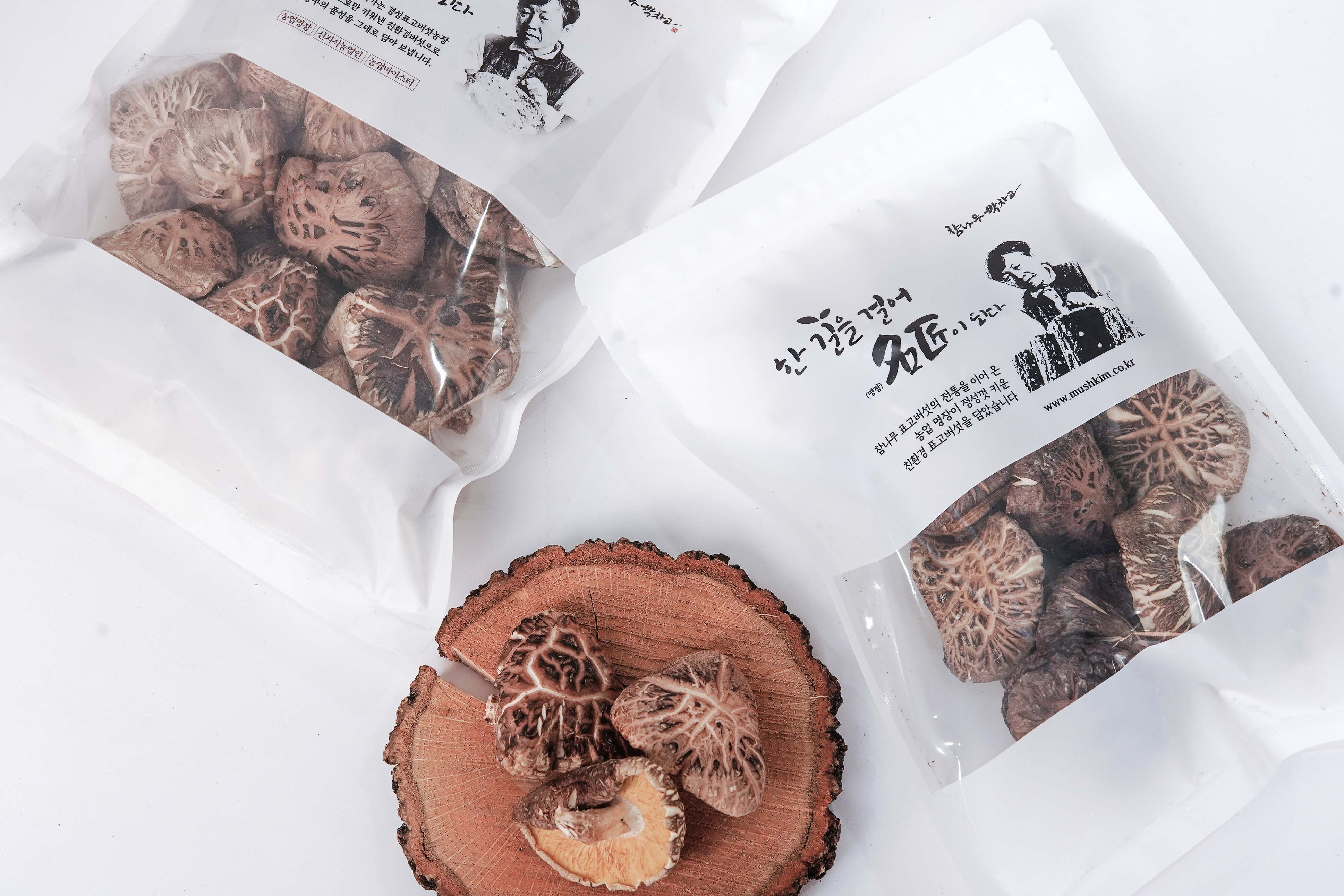 참나무원목재배 유기농 건표고버섯 통버섯 200g