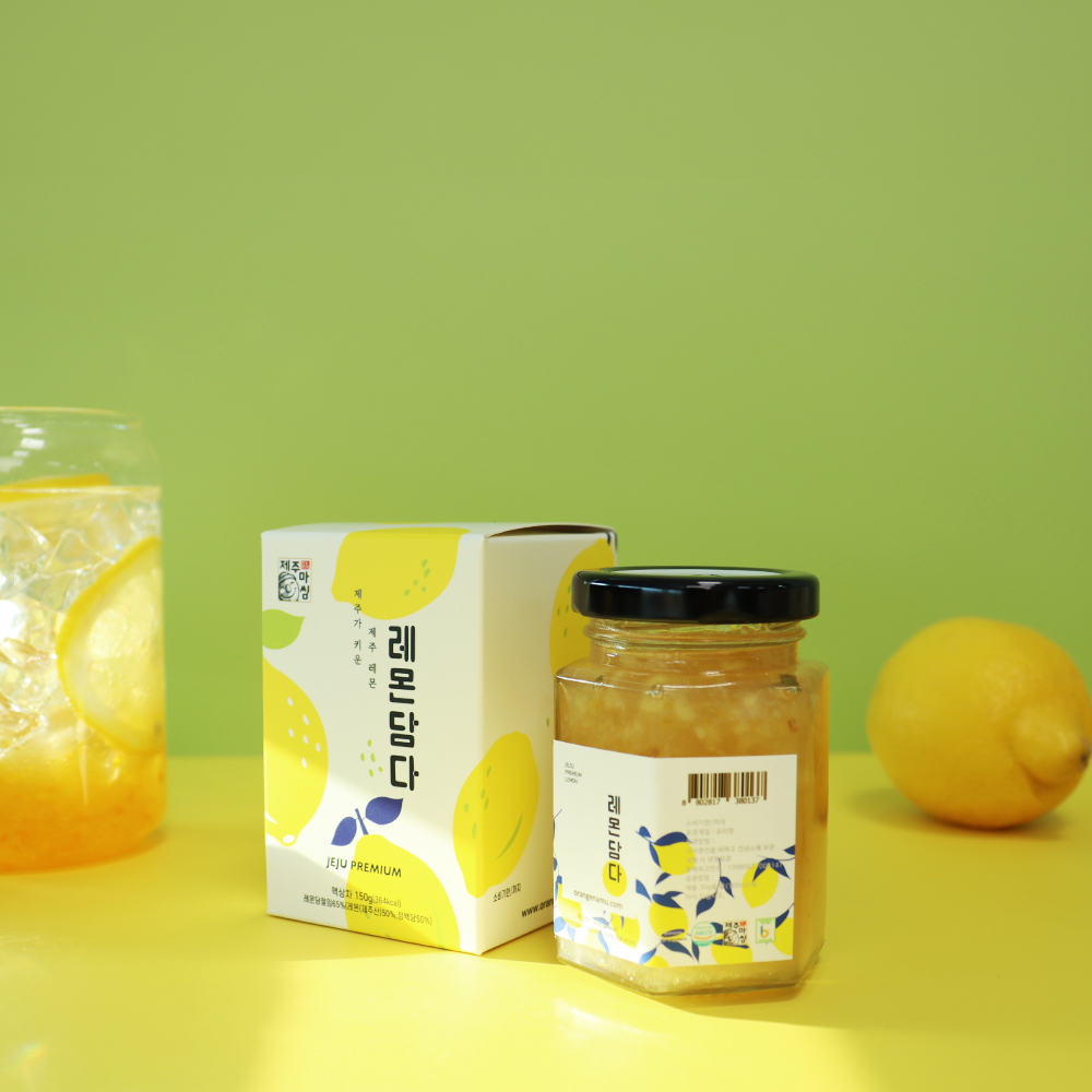 시원하게 레몬담다 제주 레몬차 레몬청 150g 답례품